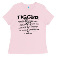 Bubblegum Pink tigger if the only one Ladies Tee - ArtMosaic