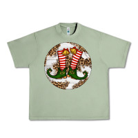 Oil Green Elf Shoes Christmas Urban Heavy Tee - RanaPortraitStore