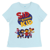 Baby Blue Sid The Science Kid boyfriend Ladies Tee - ArtMosaic