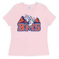 Bubblegum Pink blue mountain state Ladies Tee - ArtMosaic