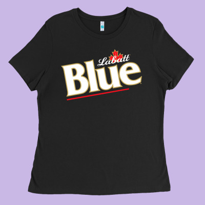 Labatt Blue Beer Ladies Tee Designed By Artmosaic