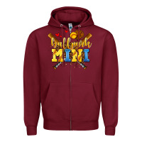 Burgundy ballpark mini Zipper Hoodie - AdoDesignShop