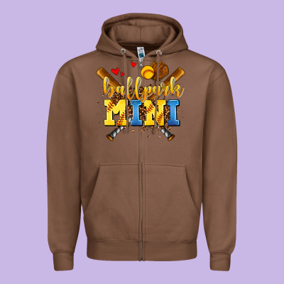 Ballpark Mini Zipper Hoodie Designed By Adodesignshop