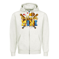 Oatmeal Heather ballpark mini Zipper Hoodie - AdoDesignShop