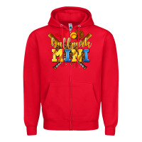 Red ballpark mini Zipper Hoodie - AdoDesignShop