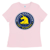 Bubblegum Pink boston marathon Ladies Tee - ArtMosaic