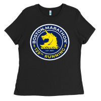 Black boston marathon Ladies Tee - ArtMosaic
