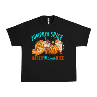Black Pumpkin Spice Make Mama Nice Urban Heavy Tee - FaDigitalArtStudio