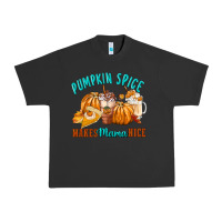 Pigment Black Pumpkin Spice Make Mama Nice Urban Heavy Tee - FaDigitalArtStudio