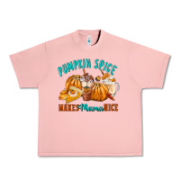 Salmon Pumpkin Spice Make Mama Nice Urban Heavy Tee - FaDigitalArtStudio