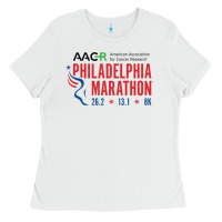 White PHILADELPHIA MARATHON Ladies Tee - ArtMosaic