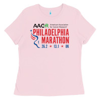Bubblegum Pink PHILADELPHIA MARATHON Ladies Tee - ArtMosaic