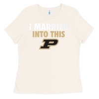 Bone Purdue Boilermakers Married Into This - Apparel Ladies Tee - ArtMosaic