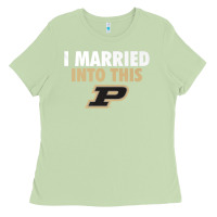 Matcha Purdue Boilermakers Married Into This - Apparel Ladies Tee - ArtMosaic