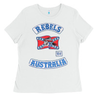 White rebel MC supporter Ladies Tee - ArtMosaic