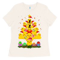 Bone duck rubber duck christmas tree duckie and quack christmas 123 Ladies Tee - ArtMosaic