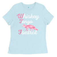 Baby Blue whiskey tango foxtrot military womens fun wtf quote t shirt Ladies Tee - ArtMosaic