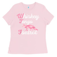 Bubblegum Pink whiskey tango foxtrot military womens fun wtf quote t shirt Ladies Tee - ArtMosaic