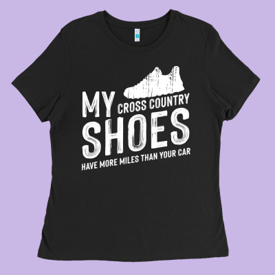 Cross Country Running   Xc Run Runner Pullover Hoodie Ladies Tee Designed By Artmosaic
