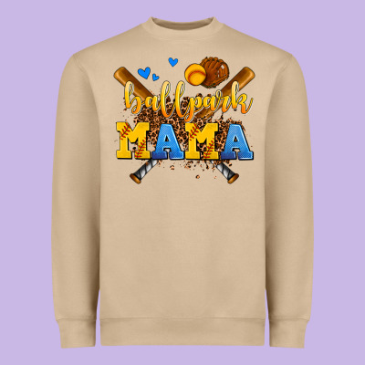 Ballpark Mama Heavyweight Sweatshirt Designed By Adodesignshop