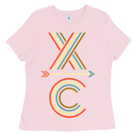 Bubblegum Pink X-Country Design For Cross Country Runners and Coaches Ladies Tee - ArtMosaic