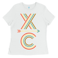 White X-Country Design For Cross Country Runners and Coaches Ladies Tee - ArtMosaic
