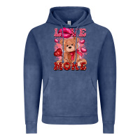 Vintage Denim love more with toy bear Vintage Hoodie - FaDigitalArtStudio