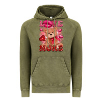 Vintage Olive love more with toy bear Vintage Hoodie - FaDigitalArtStudio