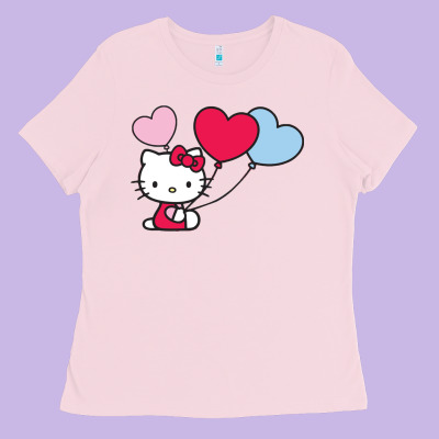 Kitty Ladies Tee Designed By Artmosaic