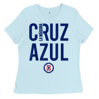 Baby Blue deportivo cruz azul t shirt Ladies Tee - ArtMosaic
