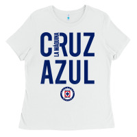 White deportivo cruz azul t shirt Ladies Tee - ArtMosaic
