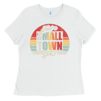 White Limited Edition Retro Vintage Just A Small Town Girl Ladies Tee - ArtMosaic