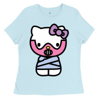 Baby Blue hell kitty cute devil Ladies Tee - ArtMosaic