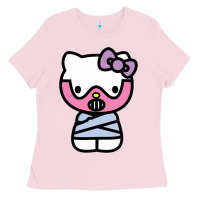 Bubblegum Pink hell kitty cute devil Ladies Tee - ArtMosaic