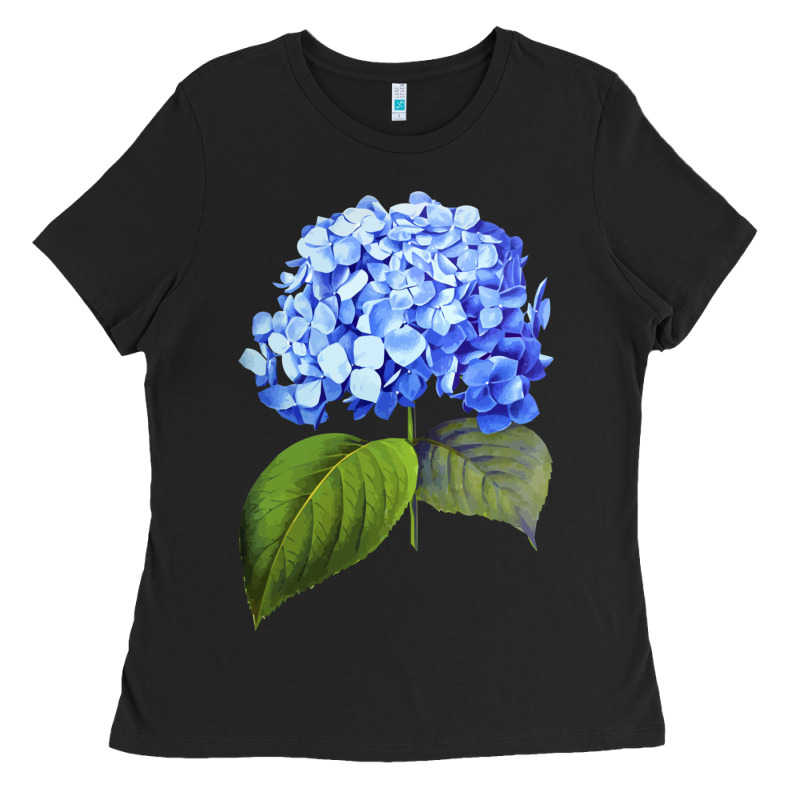 Blue  Hydrangea Ladies Tee by ArtMosaic | Teevron