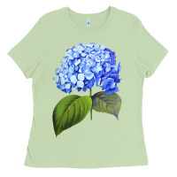 Matcha Blue  hydrangea Ladies Tee - ArtMosaic