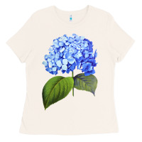Bone Blue  hydrangea Ladies Tee - ArtMosaic