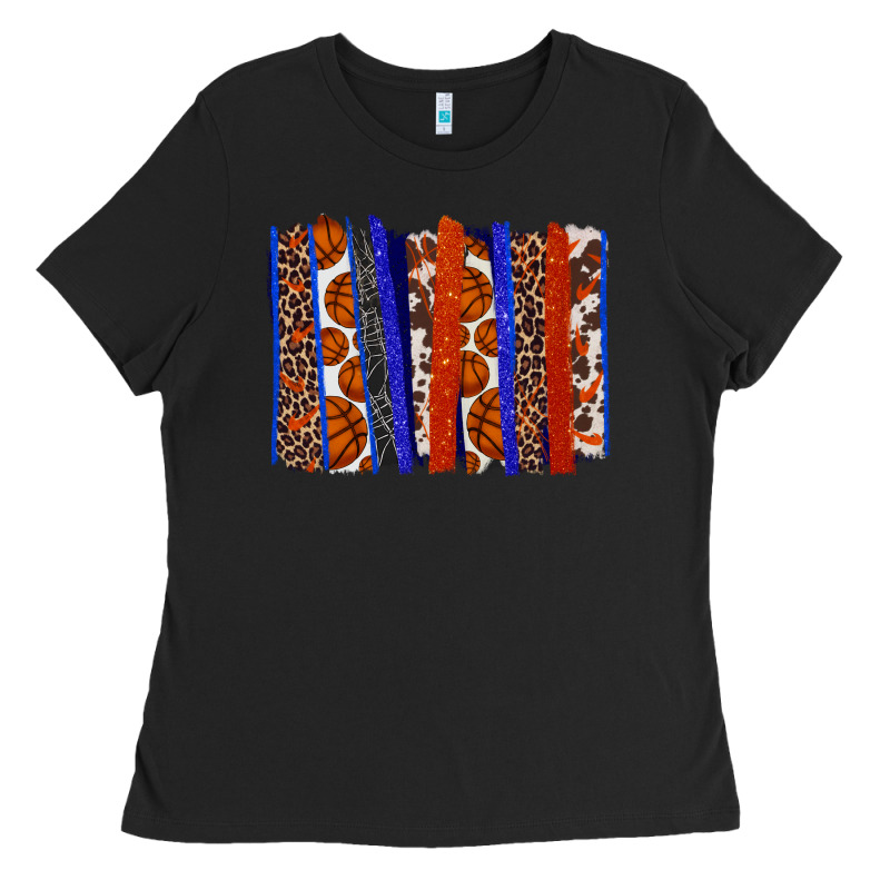 Basketball Brushstroke Ladies Tee by HowdyJamesFarm | Teevron