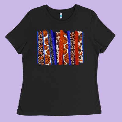 Basketball Brushstroke Ladies Tee Designed By Howdyjamesfarm