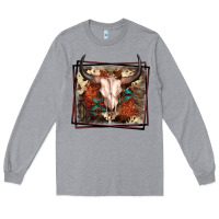Western Bull Skull Long Sleeve Tee | Teevron