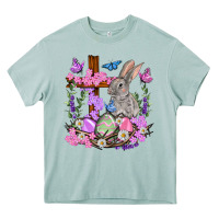 Arona Easter eggs and Bunny with Cross Easter Day Heavy Core Tee - HowdyJamesFarm