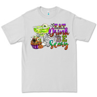 Dove Grey eat drink and be scary Premium Tee - CowGirlArtShop