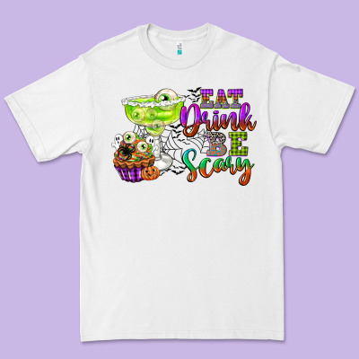 Eat Drink And Be Scary Premium Tee Designed By Cowgirlartshop