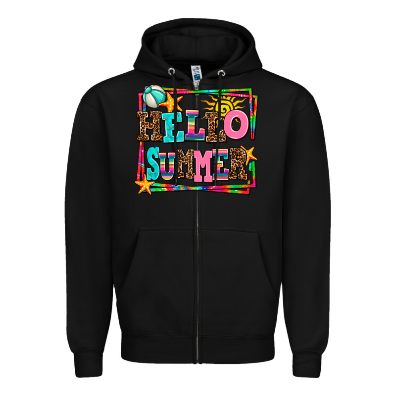 Hello Summer Zipper Hoodie by AdoDesignShop | Teevron