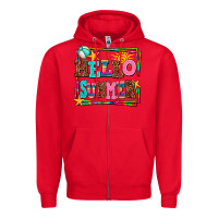 Red hello summer Zipper Hoodie - AdoDesignShop