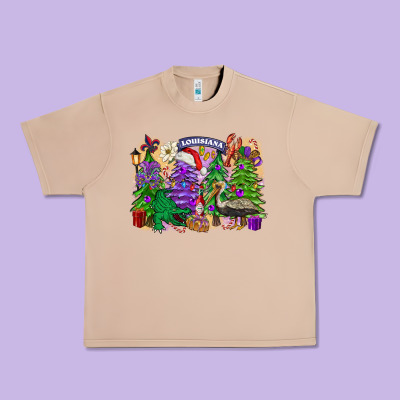 Christmas Louisiana Mardi Gras Trees Urban Heavy Tee Designed By Fadigitalartstudio