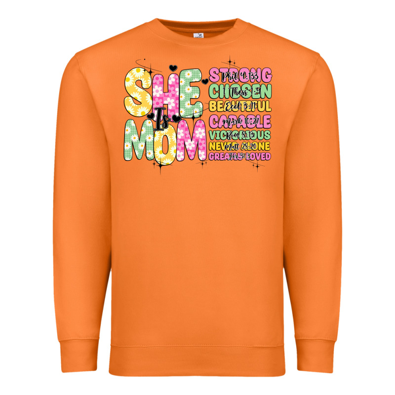 She Is Mom Premium Sweatshirt by JahusDesignShop | Teevron