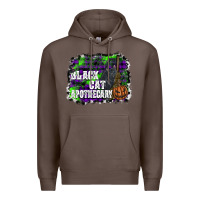 Coffee black cat apothecary Premium Hoodie - SublimationCraftShop