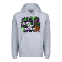 Heather Grey black cat apothecary Premium Hoodie - SublimationCraftShop