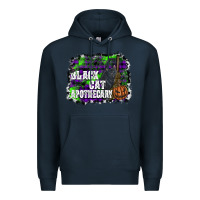 Navy black cat apothecary Premium Hoodie - SublimationCraftShop